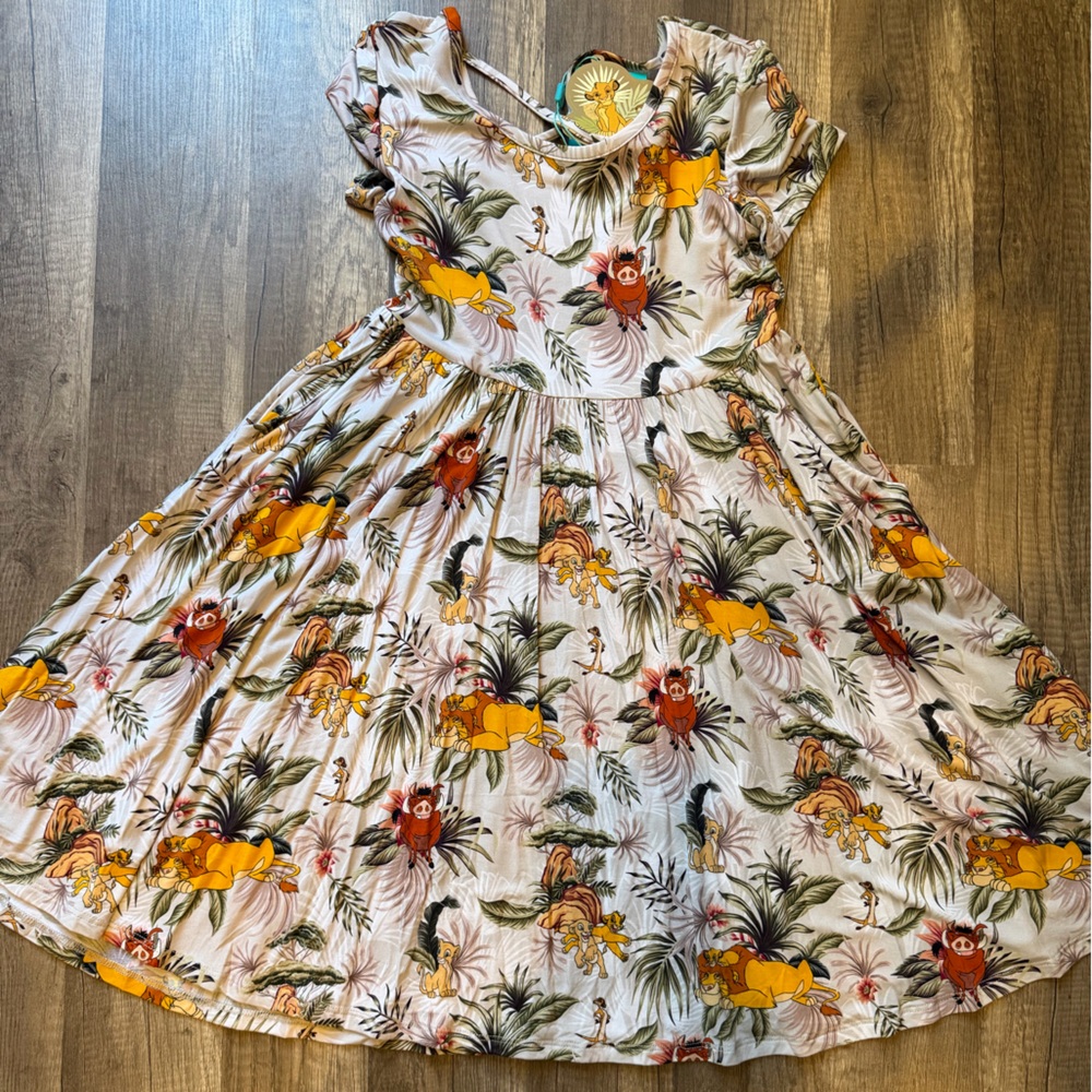 PoshPeanut Disney Lion King Themed Dress Bamboo girls 7/8 NWT